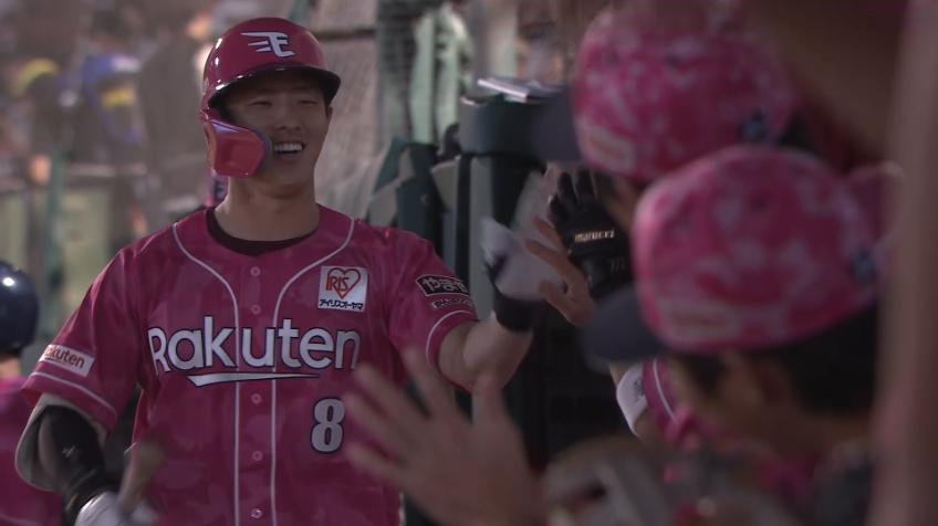 2回裏・E辰己涼介 逆方向へのホームランで点差を縮める!!