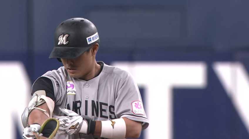 2回表・M山崎剛 一二塁間を抜けるタイムリーヒットで追加点!!