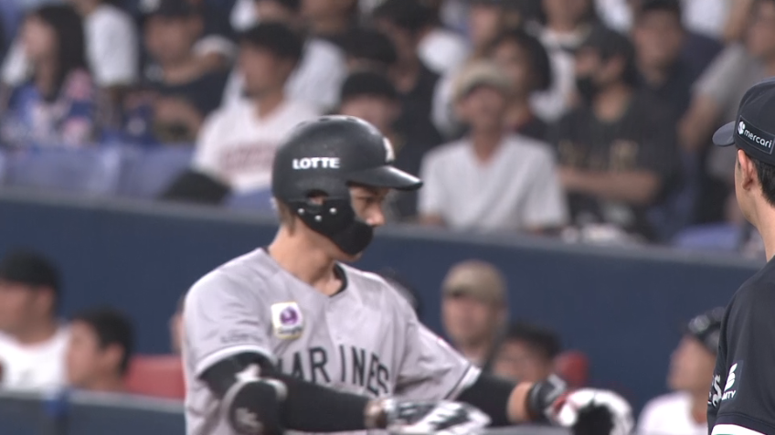 4回表・M藤原恭大 ライトへのタイムリーヒットで追加点!!