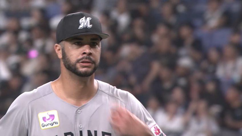 7回裏・Mルケーシー 7回までノーヒットピッチングで来日初勝利!!