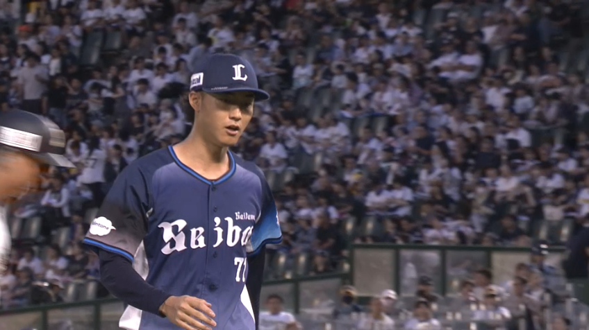 1回裏・L菅井信也 5月以来の登板で初回から3者連続三振!!