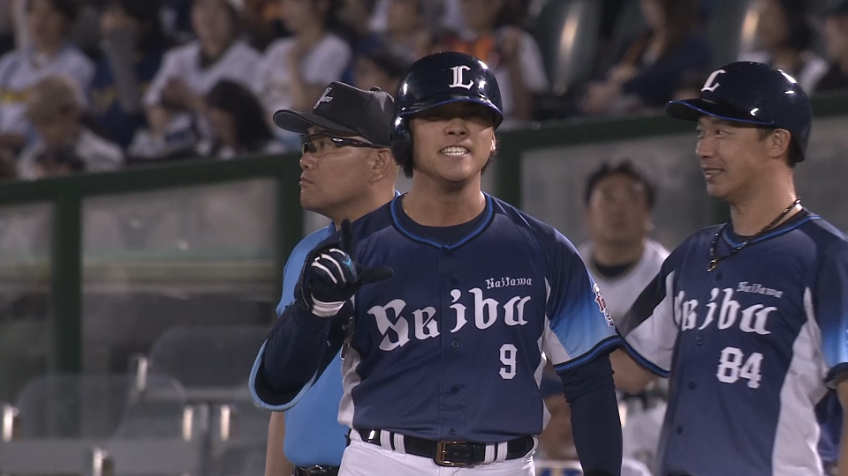 8回表・L蛭間拓哉 代打起用に応えるセンターへのタイムリーヒット!!