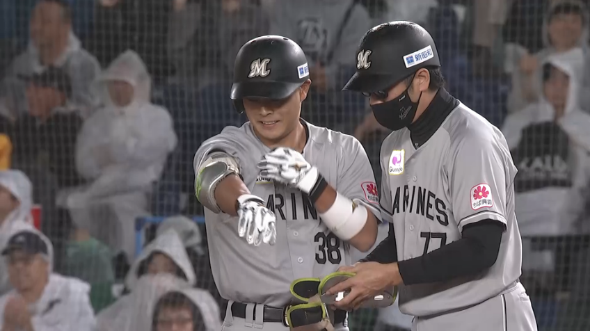 2回裏・M山崎剛 鋭い打球!! タイムリーヒットで追加点!!