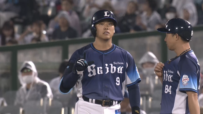 2回表・L蛭間拓哉 センターへの同点タイムリーヒット!!