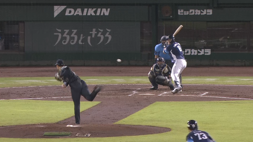 2回表・L渡部聖弥 勝ち越しの2点タイムリー2ベースヒット!!