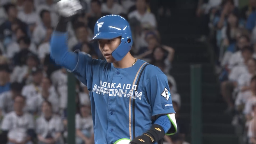 8回表・F奈良間大己 レフトの頭を超すタイムリー2ベース!!