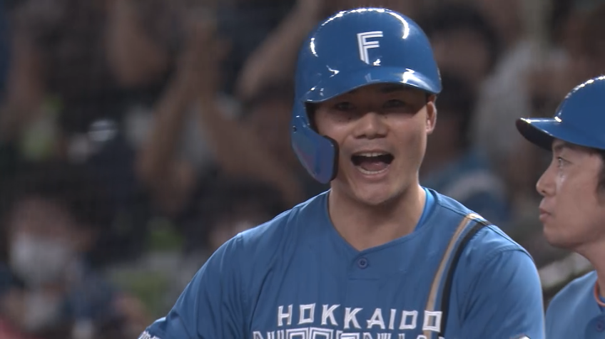 9回表・F清宮幸太郎 変化球を捉えて同点のタイムリーヒット!!