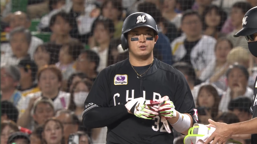 5回表・M佐藤都志也 1点差に縮めた!! センターへのタイムリー!!