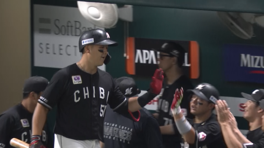 5回表・M山口航輝 10試合ぶりの一発!! レフトへの今季第28号HR!!