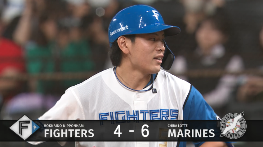 6回裏・F野村佑希 レフトへのタイムリーヒットを放つ!!
