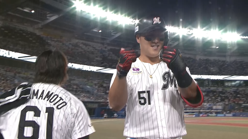 1回裏・M山口航輝 今季31号は初球先頭打者アーチ!!