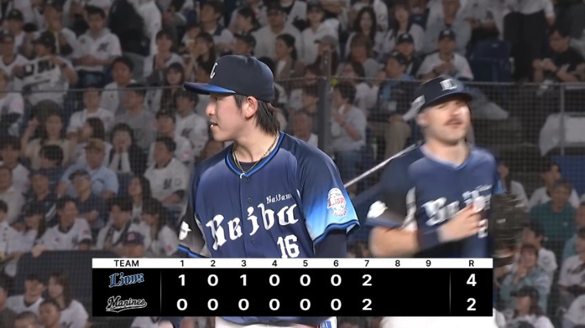 7回裏・L隅田知一郎 7回2失点の好投で試合を作る!!