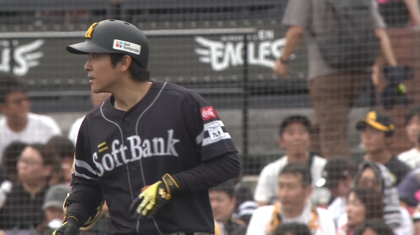 2回表・H柳町達 センターへ華麗にタイムリーヒットを放つ!!