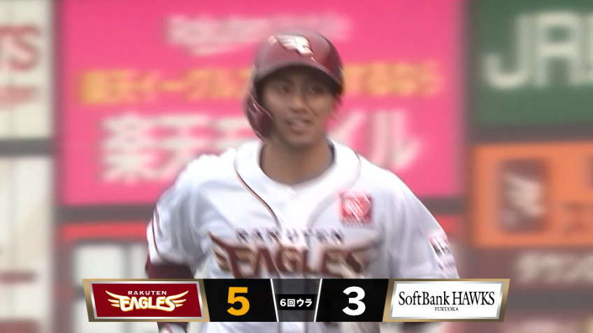 6回裏・E小郷裕哉 ライトへ今シーズン第1号ソロHR!!