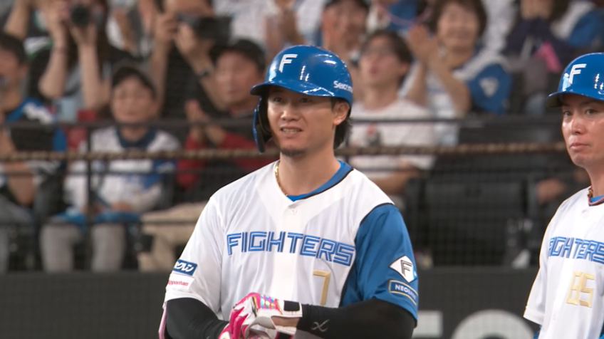 5回裏・F西川遥輝 センターへの勝ち越しタイムリー!!