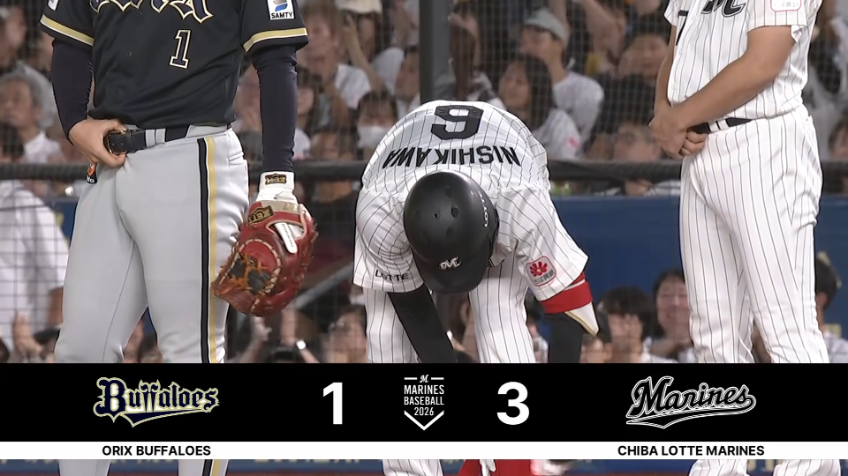 2回裏・M西川史礁 満塁からサード強襲の2点タイムリーで勝ち越し‼