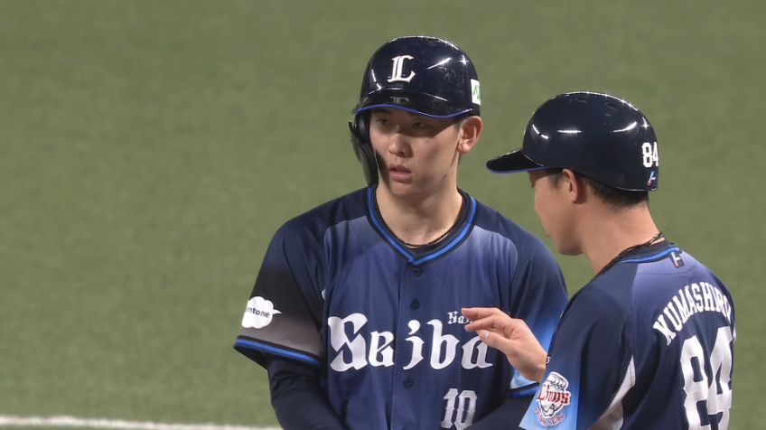 1回表・L小島大河 一二塁間を抜ける先制タイムリー!!