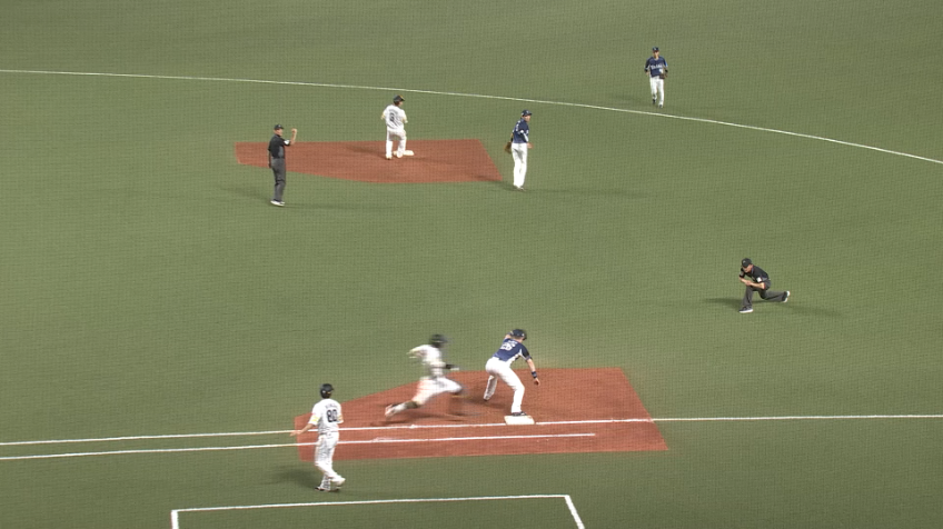 3回裏・L武内夏暉・源田壮亮・ネビン 息の合った華麗な併殺!!