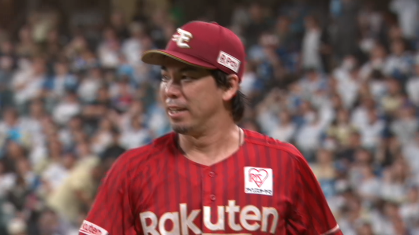 7回裏・E前田健太 ここまで6イニング連続の3者凡退!!