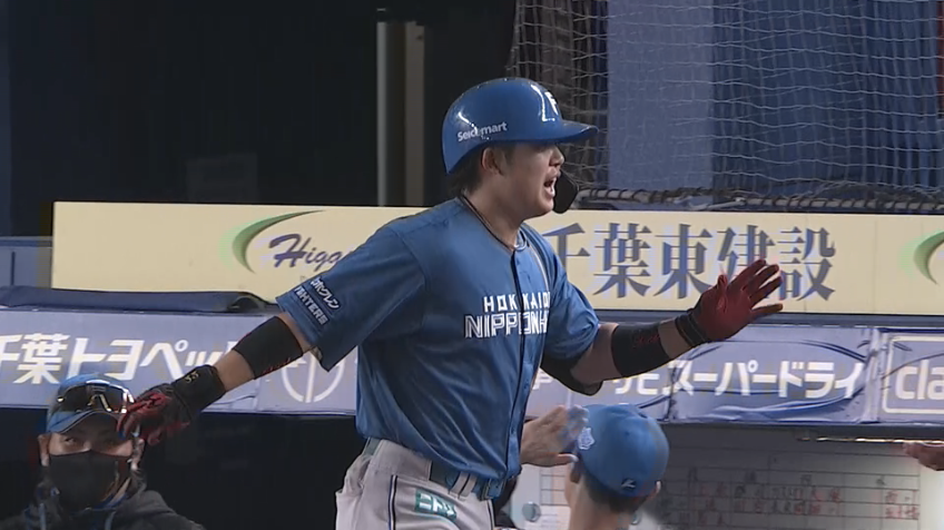3回表・F進藤勇也 左中間ラグーンへ第8号同点ソロホームラン!!