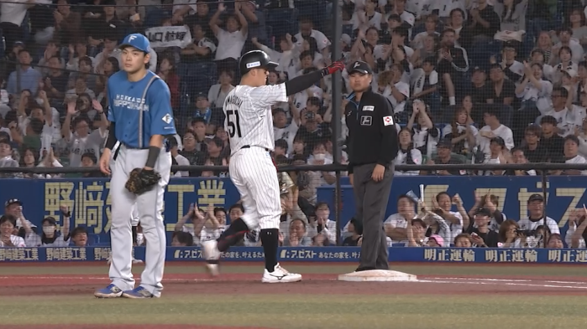 4回裏・M山口航輝 レフト前への2点タイムリーヒット!!