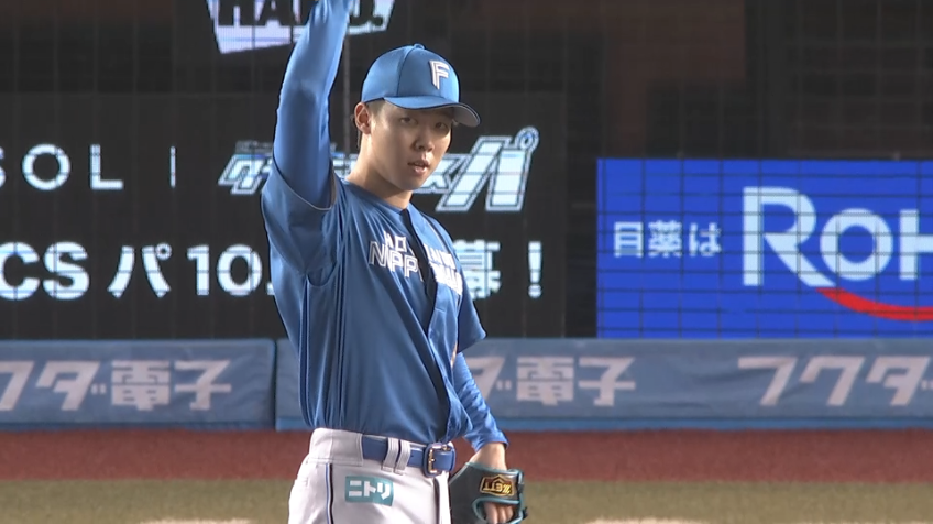6回裏・F大川慈英 1点リードの6回を僅か9球で3者凡退に抑える!!