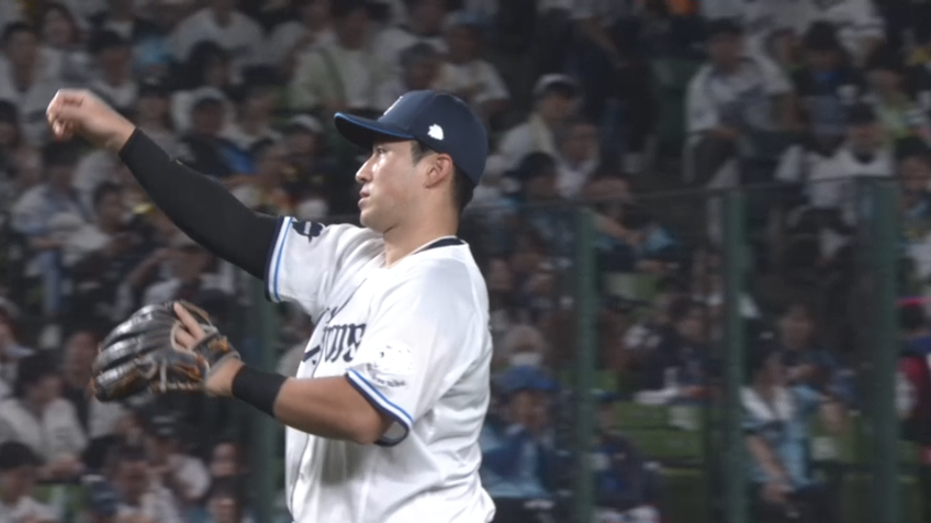 8回表・L渡部聖弥 ボテボテの打球を華麗に捌きアウトにする!!