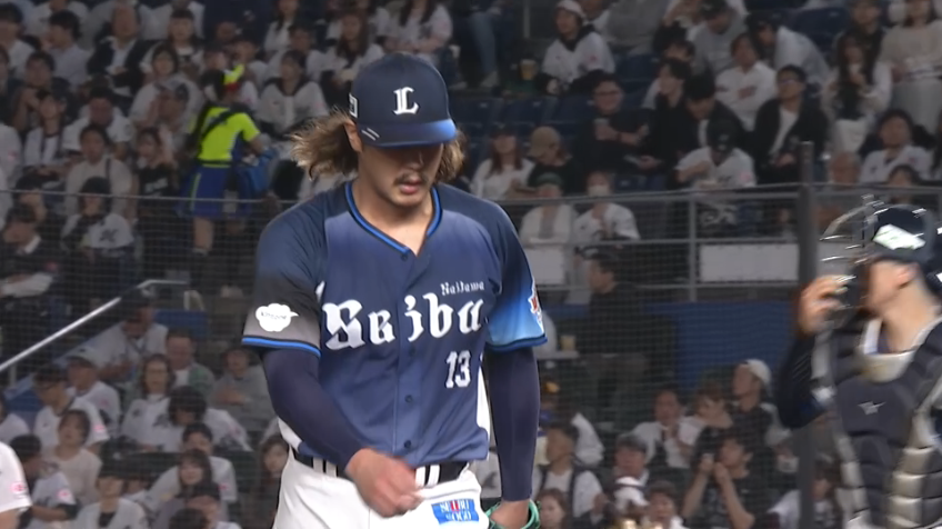 6回裏・L高橋光成 最後は三振!! 6回8奪三振1失点に抑える好投!!