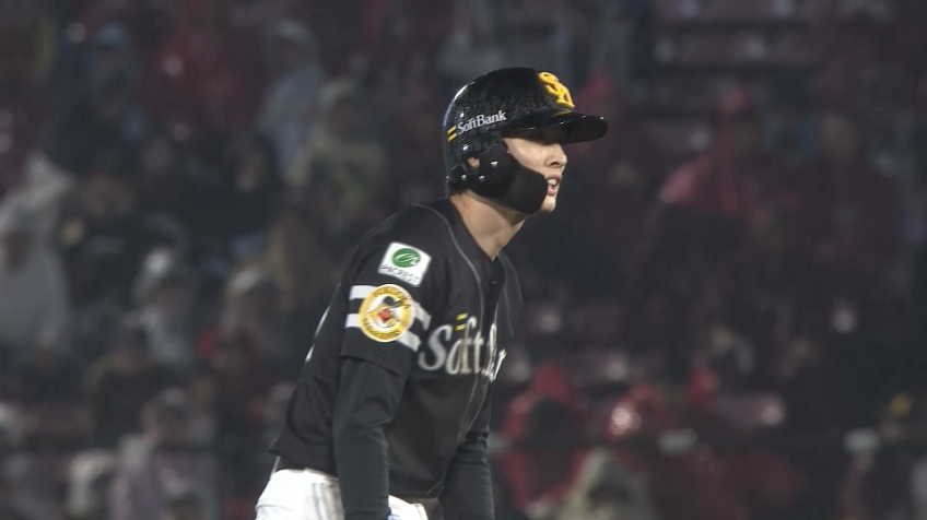 1回表・H周東佑京 今シーズン30個目の盗塁を決める!!