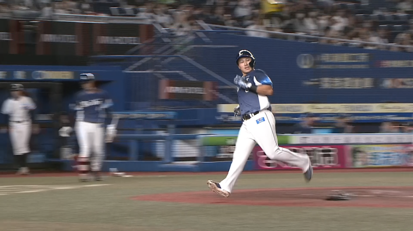 2回表・L渡部聖弥 内野ゴロで二塁から一気にホームへ生還する!!