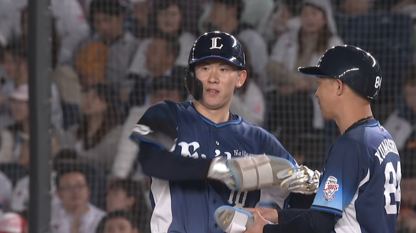 8回表・L小島大河 ライトフェンス直撃のタイムリーヒットを放つ!!