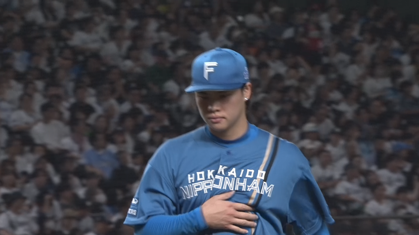 8回裏・F孫易磊 2回を無失点で抑えるピッチング!!