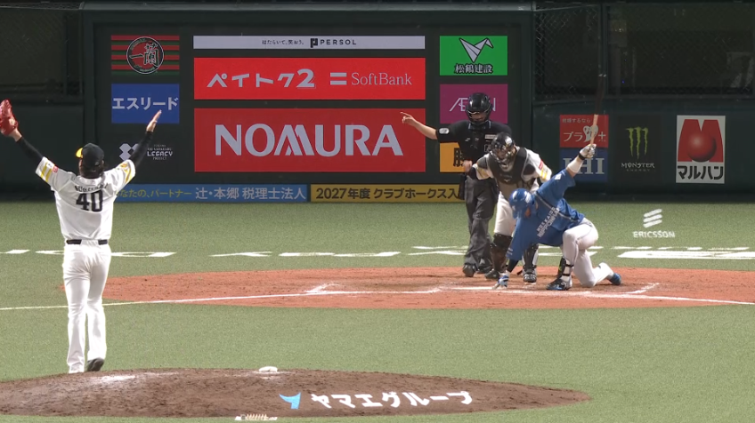 9回表・H杉山一樹 最後は空振り三振で抑え日本シリーズ進出へ!!