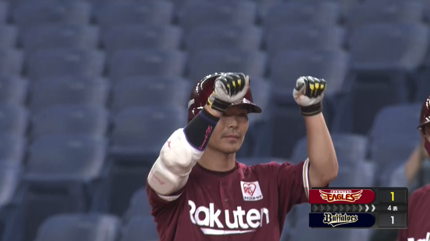 4回表・E島内 同点タイムリーヒット！