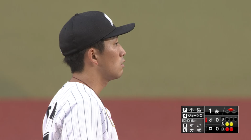 1回表・M小島 ストレートで見逃し三振を奪う！