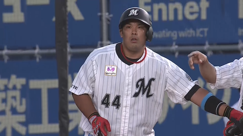 2回裏・M井上 力で運んだ!!センター前へのタイムリーヒット!!