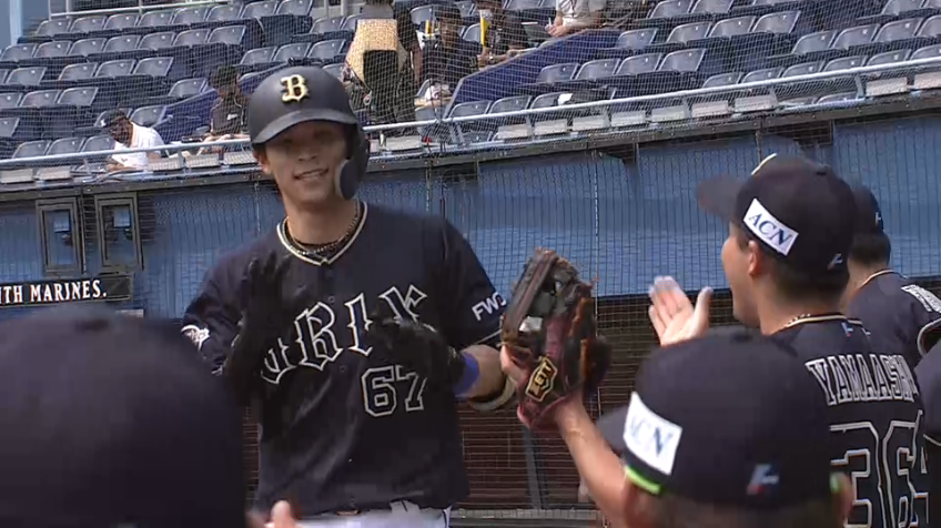 1回表・B中川 先頭打者ホームラン！