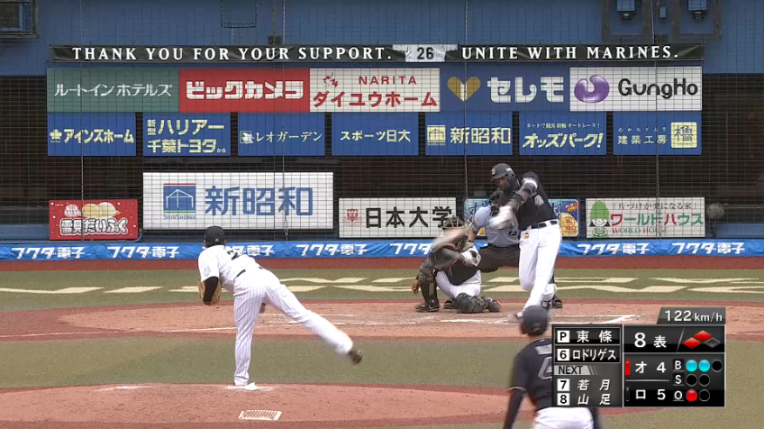 8回表・Bロドリゲス 同点タイムリーヒット！ 試合を振り出しに戻す!