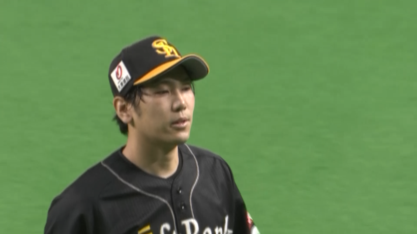 1回裏・H石川 ストレートで4番中田を見逃し三振に取る！