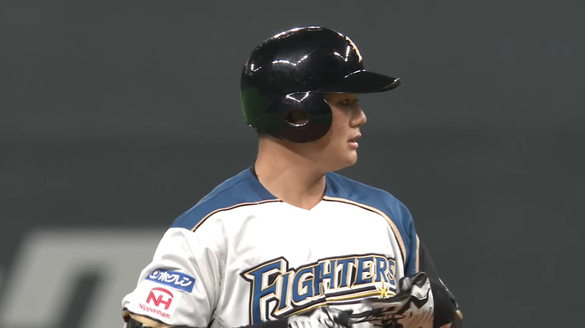 2回裏・F清宮 今季初ヒットは1塁線を破る2ベースヒット！