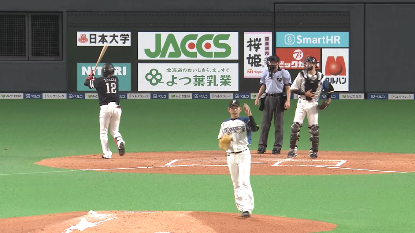 2回表・F加藤 伸びのあるストレートで見逃し三振を奪う！