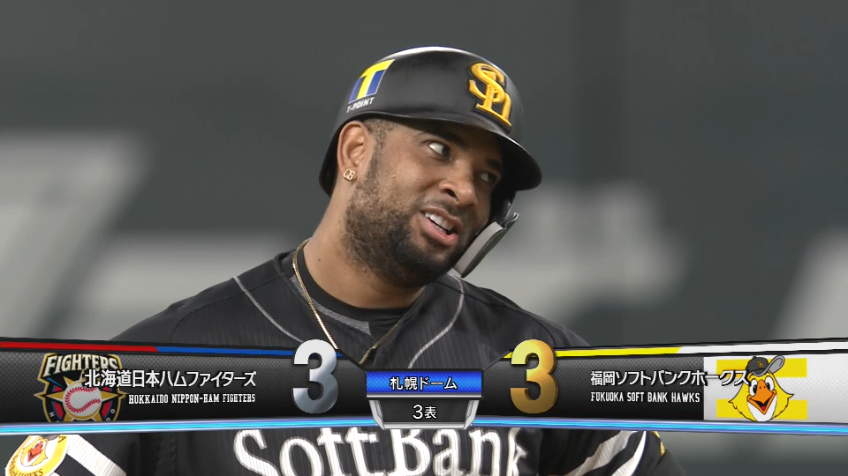 2回裏・Hバレンティン ライトオーバーのタイムリー二塁打を放つ！