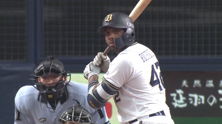 2回裏・Bロドリゲス センターへ豪快な先制ソロアーチ!!