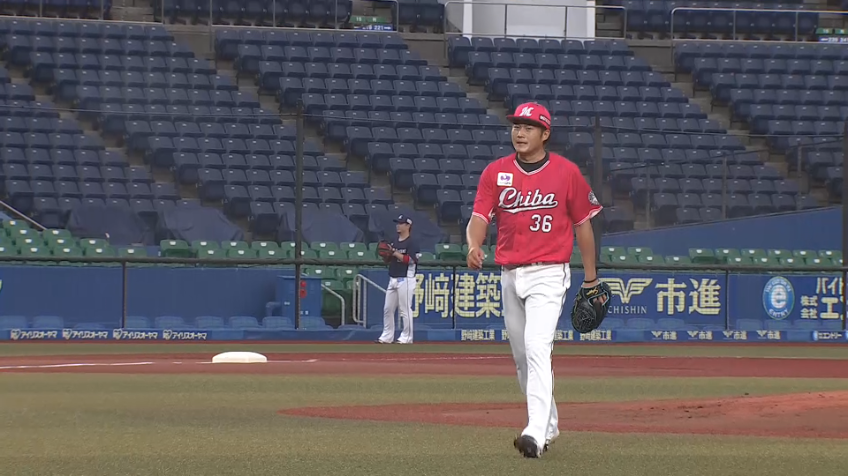 1回表・M有吉 久しぶりの先発登板を無失点に抑える‼