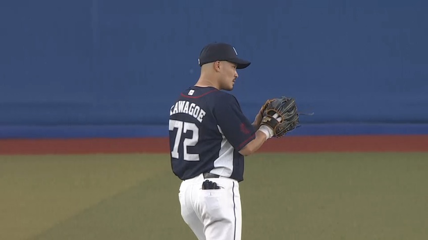 3回裏・L川越 自慢の強肩を見せランナーをアウトに!!同点のピンチを防ぐ!!