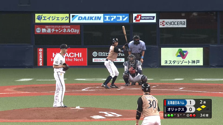 2回表・F中島卓 追加点!! センター前タイムリーヒット!!