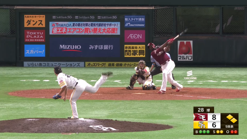 5回表・H杉山 ピンチを招くもこの回３つの三振を奪い無失点に抑える！