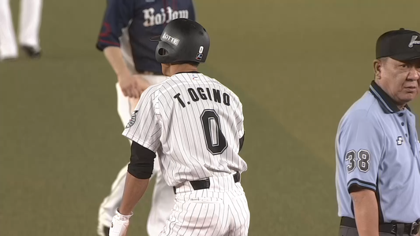 6回裏・M荻野貴 快足飛ばして2盗成功!!