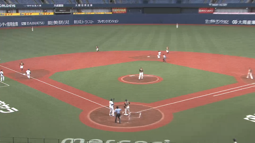 5回裏・B吉田正 キャッチャーも投げられない見事な盗塁!!