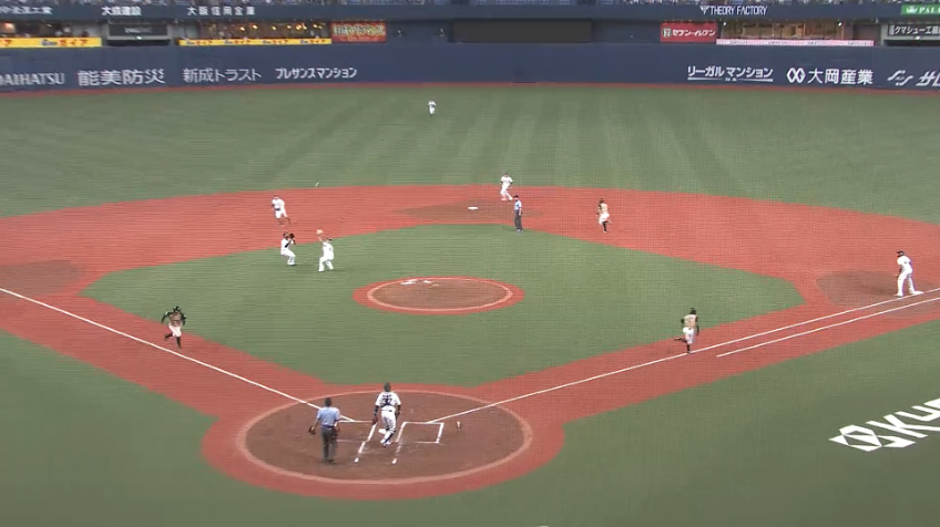 2回表・F中島卓 足で魅せた先制のタイムリー内野安打!!